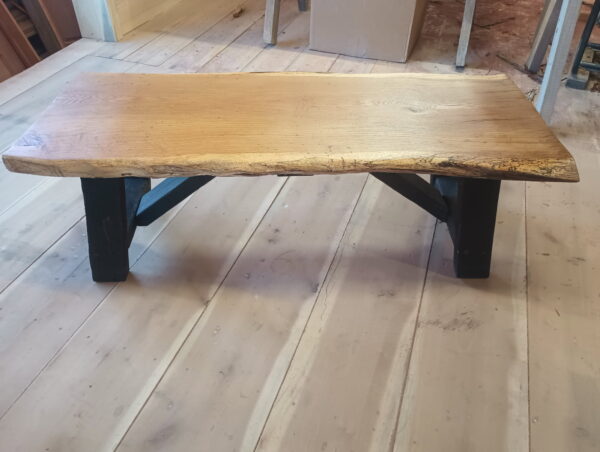 Live-edge white oak coffee table